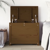 Kutija za pohranu boja meda 60x32x45,5 cm od masivne borovine