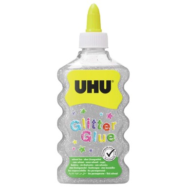 UHU Glitter ljepilo 177 ml srebrno