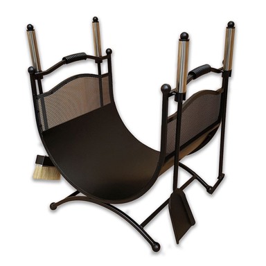 Set za kamin + košara 2 plus