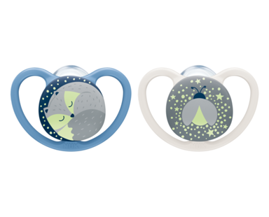 NUK Dude varalice 739658, silikonske, 18-36mj, plavo-sive