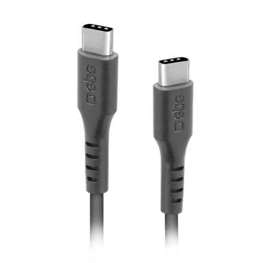 SBS USB-C na USB-C kabel, 3 m, crna