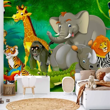 Foto tapeta Šareni safari, 400x280 cm, Standard