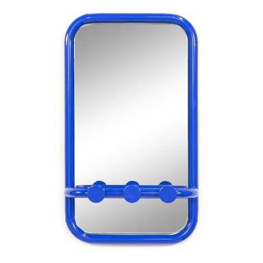 SPINDER DESIGN Plava metalna ploča za vješanje garderobe Retro