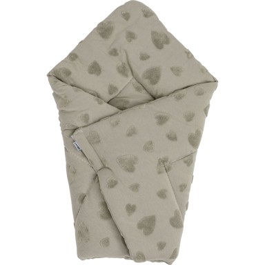 BUBABA BY FREEON Dekica s jastukom 65x65, srca, zelena  