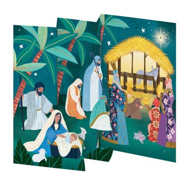 ROGER LA BORDE Čestitke u setu 5 kom s božićnim motivom Away in the Manger