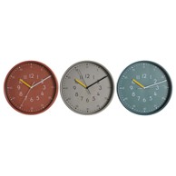 DKD HOME DECOR Zidni sat PVC, bijeli, tirkizno, terakota
