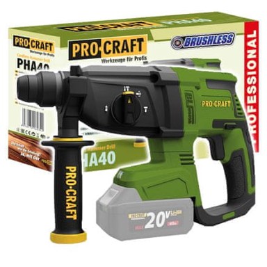 PROCRAFT Akumulatorska bušilica/odvijač PHA40BB, zelena