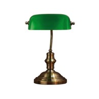 MARKSLÖJD Stolna lampa u zelenoj boji i mesingu Bankers, visina 42 cm