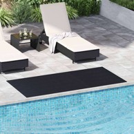 Podni mat, 1 x 2 m, tanka rebra, guma, crna