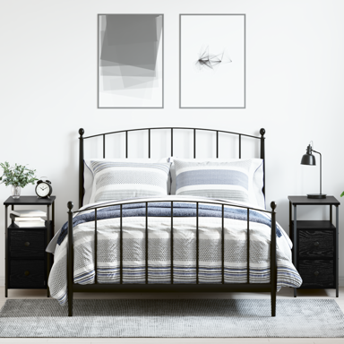 Noćni ormar s ladicama 2 kom 30 x 60 x 60 cm, crni hrast