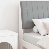 Tapecirano uzglavlje svijetlo sivo 75 cm čvrsto borovo drvo
