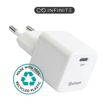 ESTUFF Punjač INFINITE USB-C 30W GaN, bijeli