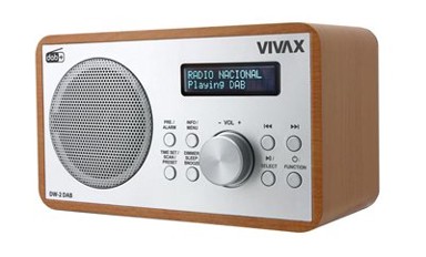 VIVAX Radio prijemnik DW-2 DAB, DAB+, bluetooth, smeđi