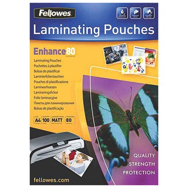 FELLOWES Mat folije za plastificiranje 5452103, A4, 80 µm, 100 kom.