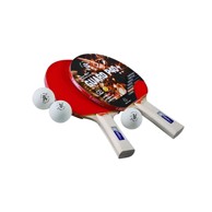 Set reketa za stolni tenis Ocio Trends, 3 loptice, crveni