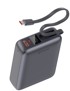 SWISSTEN Power bank, 20000 mAh, 45 W, integrirani USB-C kabel, Space Silver