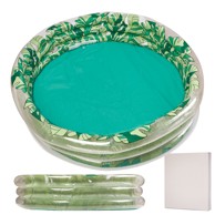 Bazen na napuhavanje za djecu, 150 cm, zeleni s listovima