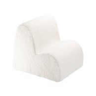 WIGIWAMA Krem dječja fotelja od bouclé tkanine Cloud 