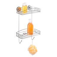 WENKO Kupaonska polica Vacuum-Loc samostojeća dupla opterećenje do 33 kg