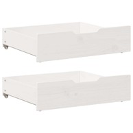 Ladice ispod kreveta 2 kom 75x55x17 cm od borovine, bijela