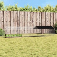 Kavez za zečeve, srebrni, 400 × 78 × 78 cm, cinkani čelik