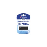 VERBATIM USB stick Store'n'Go Slider, 16 GB, crni