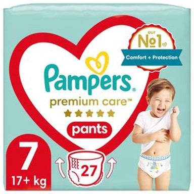 PAMPERS Premium Care pelene-gaćice, veličina 7 (17+ kg), 27 kom