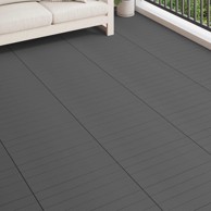 Pločice za decking, 6 kom, 60 x 30 cm, drvoplastična smjesa, siva
