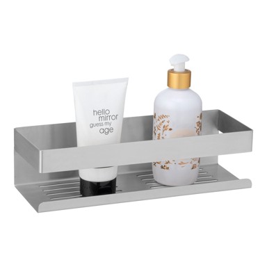 WENKO Kupaonska polica Genova samodržeća inox, mat srebrna