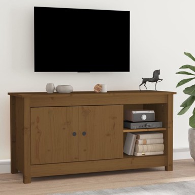 TV ormarić boja meda 103 x 36,5 x 52 cm od masivne borovine