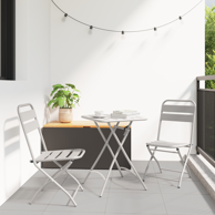 Sklopive vrtne stolice, 2 kom, 42x52x82 cm, čelik obložen prahom, beige