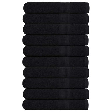 Ručnici za saunu 10 kom crni 80x200 cm 360 gsm 100 % pamuk