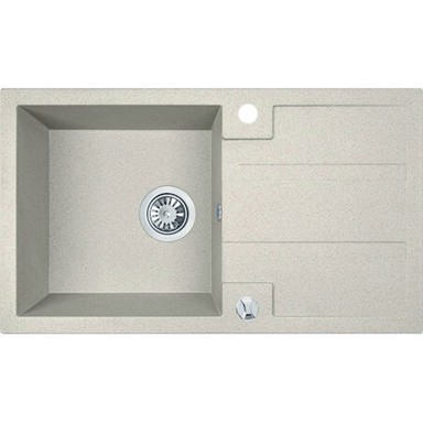 KUCHINOX Granitni sudoper Laveo Barbados 1 korito s osjeđivačem i sifonom bež 44x76 cm