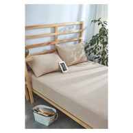 Pamučan set plahte i jastučnice 180x200 cm, bež