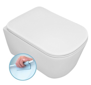 KERASAN WC školjka zidna TRIBECA, rimless, 35x54 cm, bijela keramika