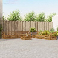 Set vanjskih sofa 9 kom, prirodna