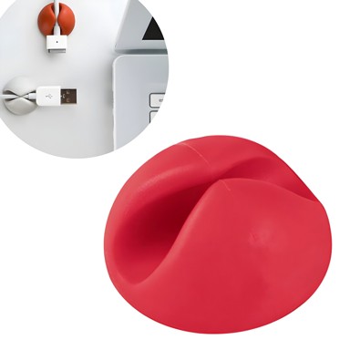 TECHSUIT Silikonski organizator kabela, 1 utor, crvena