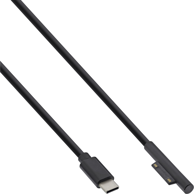 INLINE USB-C na Surface Connect strujni kabel 26670, 1 m, crni