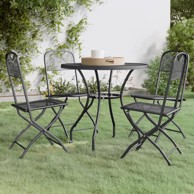 Vrtni blagovaonski set, 5-dijelni, ekspandirani metal, antracit