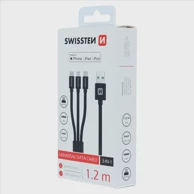 SWISSTEN Kabel 3u1 microUSB USB-C Lightning  