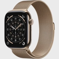 APPLE Watch Series 11, Titan Gold 46 mm, Titanium Case/Milanese Bracelet Gold (M/L), Cellular