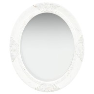 Zidno ogledalo u baroknom stilu 50 x 60 cm bijelo