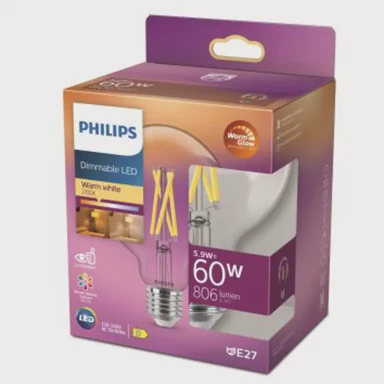 PHILIPS LED Classic žarulja ST64, 60W, E27, CL, 8719514323919