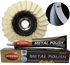 Set za naplatke, filcani disk za poliranje 125 mm s preklopom, Autosol pasta