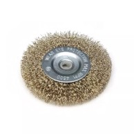 DEDRA Pločasta žičana četka 150 mm, presvučena mesingom, promjer otvora 16 mm