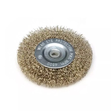 DEDRA Pločasta žičana četka 150 mm, presvučena mesingom, promjer otvora 16 mm