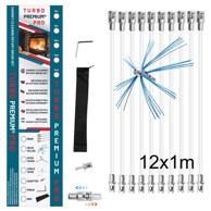Rotirajuća četka za čišćenje dimnjaka TURBO Premium PRO, 12 m