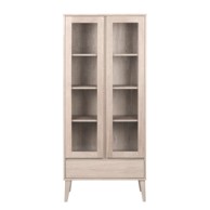 Vitrina u dekoru hrasta u prirodnoj boji, 80x178 cm