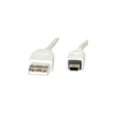 ROLINE VALUE USB2.0 kabel, Tip A(M) na Mini 5-pin(M), 0.8m, bijeli