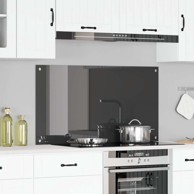 Kuhinjska obloga siva 110x60x0,6 cm kaljeno staklo